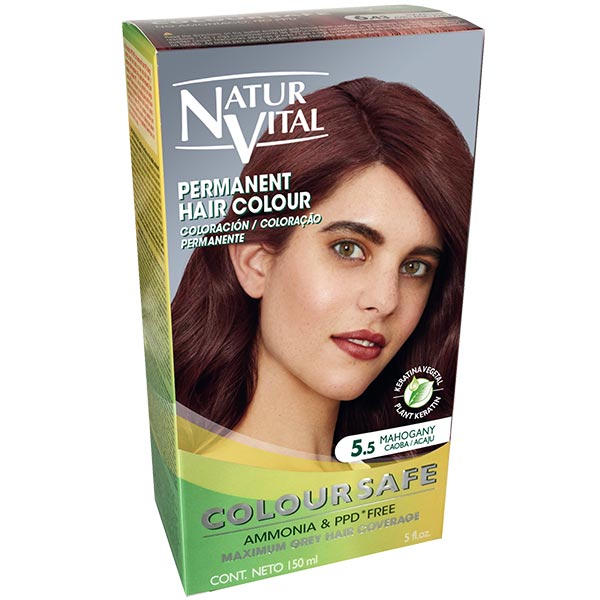 PPD Free ColourSafe Mahogany No.  Hair Dye - NaturVital