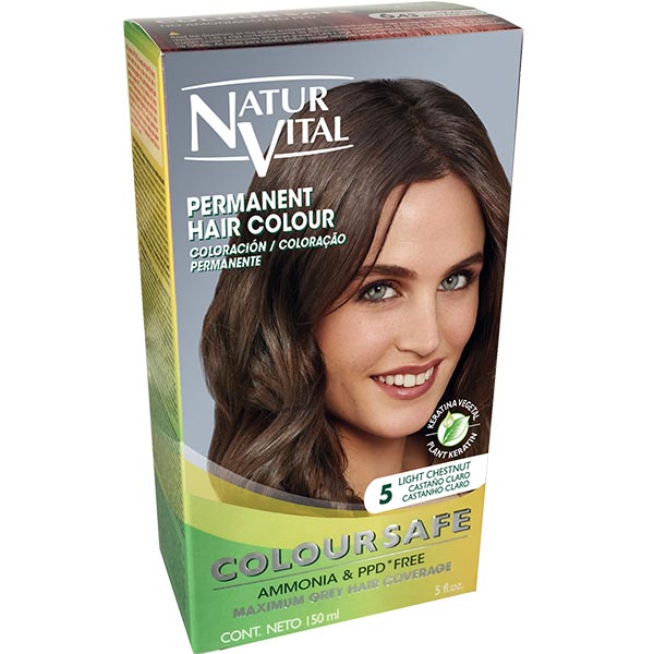 PPD Free ColourSafe Light Chestnut No. 5 Hair Dye - NaturVital