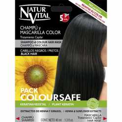 Natur Vital Colour Pack BLACK - NaturVital Hair Care Products. NaturesWell UK - Ireland - A rich natural Black top up colour and shampoo